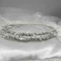 137 Greek Wedding Stefana with Swarovski Crytals and Roses